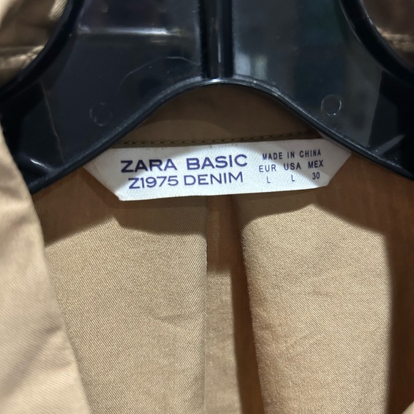 Zara basic button  up over shirt size large euc - Picture 2 of 6